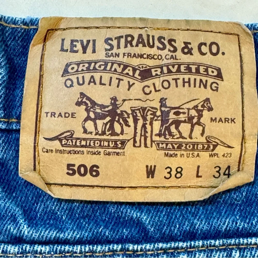 LEVI’s Vintage 506 Orange Tab Straight Leg Rare 4-Pocket Men’s Jeans (W38 L34)